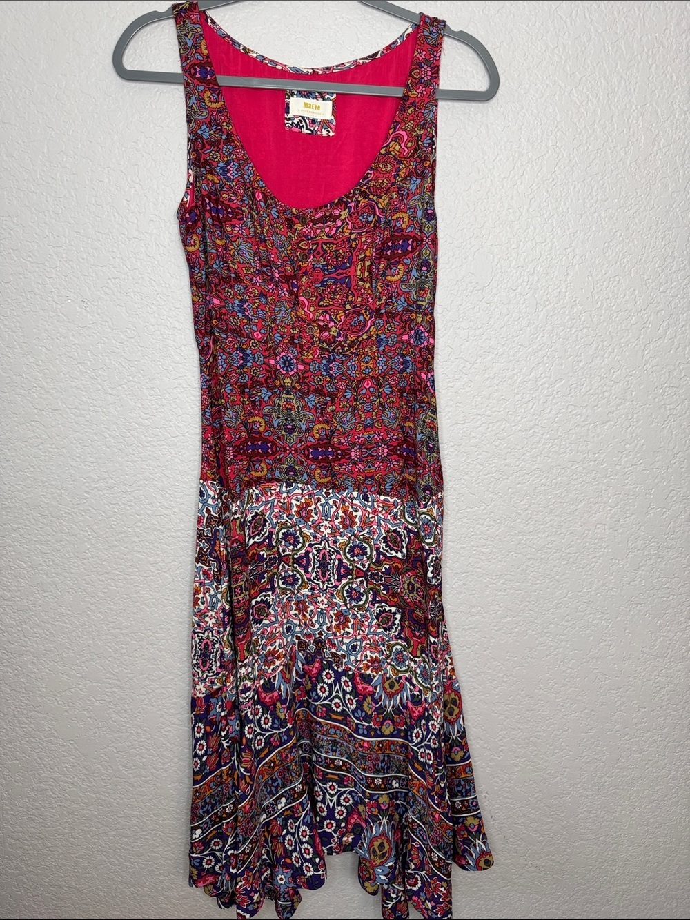Maeve Anthropologie Violette Sleeveless Midi Dress Handkerchief Paisley Flowy - Picture 2 of 8